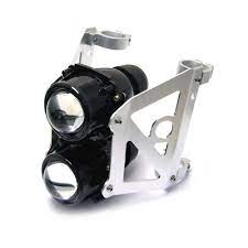 Motorbike Headlight Set Dual Stacked Streetfighter Projector 52 53mm Motorcycle Headlight Projector Headlights Motorbikes