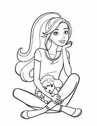 All coloring pages found here are believed to be in the public domain. Barbie And Her Dog Coloring Pages