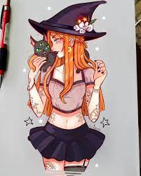 See more ideas about witch craft works, witchcraft, witch. Loyal Companion By Larienne Witch Drawing Witch Characters Witch Art