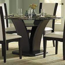 Round Espresso Dining Table Table Design Ideas Dining Table Round Wood Dining Table Dining Chairs