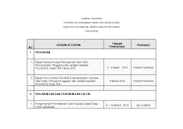 Download formulir pendaftaran calon kepala desa dalam pilkades (format pdf) cek : Doc Jadwal Kegiatan Pilkades Desa Ta A Heri Madaro Academia Edu