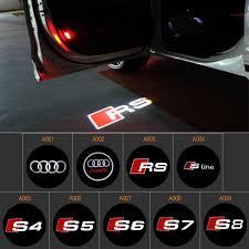 This car laser logo light works as car courtesy light, when you open the door, the car logo will be projected on the ground.when the just replace your car door light. 2pcs Led Car Door Logo Projector Light For Audi A1 A3 A4 B6 B8 A6 C5 80 A7 Q3 Q5 Q7 Tt Rs4 Rs5 Rs6 S4 S5 S6 S7 Rs Sline