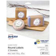 Actually, you can create labels for any purpose! Avery Printable Round Labels With Sure Feed 2 Diameter Glossy White 60 Customizable Labels 22817 Walmart Com Walmart Com