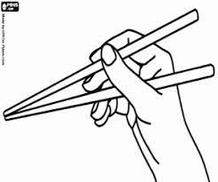 Perfect for chinese new year or a china theme. A Pair Of Oriental Chopsticks Coloring Page Printable Game