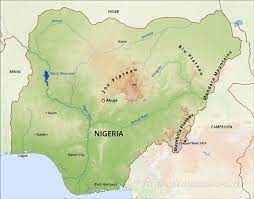 The highlands and the mountains are the kind of relief you can meet throughout the world on every continent. Nigeria Physical Map