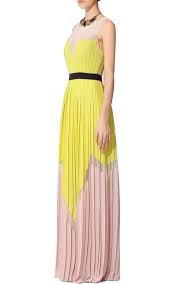 Bcbgmaxazria Katherine Color Block Pleated Long Dress Fancy Dresses Max Azria Dress Formal Dresses
