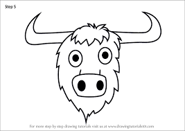 Learn How To Draw A Yak Face For Kids Animal Faces For Kids Step By Step Drawing Tutorials How to draw a yak step by step. learn how to draw a yak face for kids