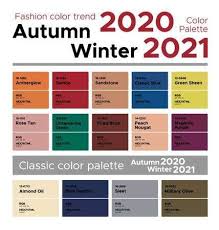 Fashion Color Trend Autumn Winter 2020 2021 Palette Fashion Color Trends Fashion Color Trends Fall Fashion Colors