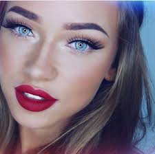 Red Lipstick Best With Bright Blue Eyes Hair Makeup Gorgeous Makeup Makeup Inspiration