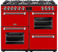 For a wide range of stoves and range cookers including this leisure cookmaster 100cm dual fuel range cooker ck100f232r red, call into your local combining a traditional, tasteful design with an improved culinary performance, this cookmaster range cooker comes with two electric ovens and a. Buy Belling Kensington 100dft Dual Fuel Range Cooker Red Chrome Free Delivery Currys