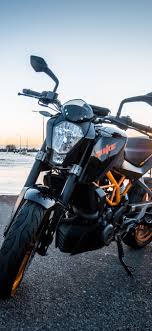 ktm motorcycle front view river