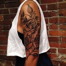 30 Beautiful Tattoos On Dark Skin Half Sleeve Rose Tattoo Girls With Sleeve Tattoos Tattoos