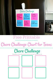 Free Printable Chore Chart For Teens Life Family Joy