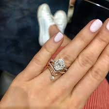 Oval Engagement Ring With Stackable Wedding Bands Stackable Wedding Bands Engagement Rings Oval Engagement Rings