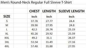 T Shirt Size Chart American Coolmine Community School