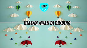 Hiasan mading dari kertas origami. Dekorasi Kamar Dengan Hiasan Awan Di Dinding Dari Kertas Origami Diy Home Decor Youtube