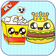 Cute Junk Food Drawing Easy Drawing Wallpaper Fast food cartoon color vector illustrations set. cute junk food drawing easy drawing
