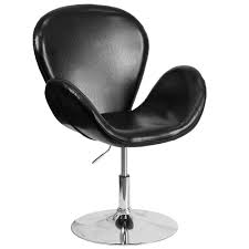 Reception and waiting room chairs under $100. Flash Furniture Hercules Trestron Series Black Leather Side Reception Chair With Adjustabl The Home Depot Canada