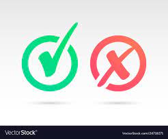 Set Of Green Check Mark Icon And Red X Cross Tick Vector Image Vector Images Icon Vector