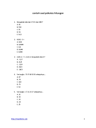 Latihan psikotes numerik merupakan tes psikotes untuk mengukur kemampuan berhitung seseorang dengan tepat dan cepat. Contoh Soal Psikotes Hitungan Pdf