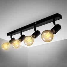 Moderne led lampen sind eine raffinierte technik, die sparsam ist und perfekt aussieht! B K Licht Led Deckenspots Led Vintage Deckenlampe Retro Deckenleuchte Schwarz Industrie E27 Online Kaufen Otto