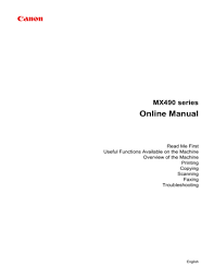 Software is used in the example below. Canon Pixma Mx490 Series Mac Pixma Mx495 0013c002 Pixma Mx492 Mx490 Series Pixma Mx494 User Manual Manualzz