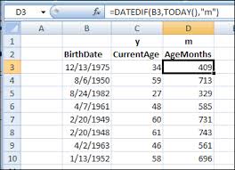 The months and years of the dates are ignored. Calculating Ages In Excel Contextures Blog
