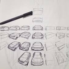 Drawing Free Hand Vs Photoshop Car Design Sketch Industrial Design Sketch Perspective Sketch
