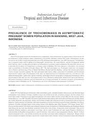 Pdf Prevalence Of Trichomoniasis In Asymptomatic Pregnant Women Population In Bandung West Java Indonesia
