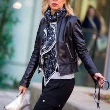 How To Wear Black Leather Over 40 Black Leather Jacket Outfit Leather Jacket Jacket Outfit Women