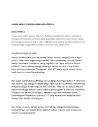 Bahasa Melayu Sebagai Bahasa Lingua Franca Pages 1 3 Text Version Anyflip