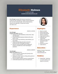 Cv Resume Templates Examples Doc Word Download
