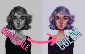 Digital Art Grayscale To Color Tutorial Grayscale Color Tutorial Grayscale Coloring