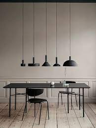 Disc Shade In Black Minimalist Interior Rectangular Dining Table Ferm Living