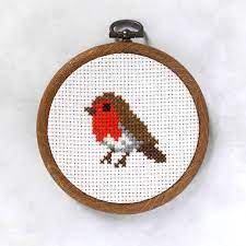 Buongiorno a tutte voi ricamine, lo so, sono stata un po assente. Robin Cross Stitch Kit Beginners Counted Cross Stitch Mini Kit Diy Decorations Cute Bird Needlepoint Cross Stitch Patterns Christmas Xmas Cross Stitch Beginner Cross Stitch Patterns Free
