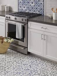 Porcelain tile comes in a rainbow of colors, allowing you to imitate stone floor tiles or go with something bright and colorful. Annie Selke Aylin Blue Porcelain Floor And Wall Tile 20 X 20 In Kitchen Flooring Kitchen Floor Tile Ceramic Floor