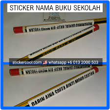 Desain stiker label buku cartoon surabaya. Sticker Nama Buku Sekolah 7 Sticker Cool Tempah Sticker Online