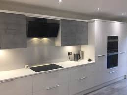 We deliver kitchens fully assembled to make installation quicker and easier. Grey Gloss Kitchen Larbert Homeworld Fitted Kitchens In Larbert