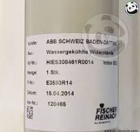 ABB HIES308461R0012 RESISTOR WATER COOLED 2.5 OHM - Xiongba ...