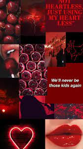 Red Aesthetic Collage Wallpapers In 2021 Dark Red Wallpaper Red Aesthetic Aesthetic Desktop Wallpaper