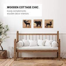 Whether you want to create a warm and cozy cabin retreat or decorate your log home, we have provided a wide selection of cabin decor to choose from. Buy Home Rustique Wooden Cabin Decor With Bear Deer And Moose Woodland Themed Rustic Wall Decoration For Log Cabin Hunting Or Mountain Lodge Online In Vietnam B0851g83zf