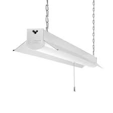 Commercial Electric 4 Ft 64 Watt Equivalent Integrated Led White Shop Light Linkable 3200 Lumens 4000k Bright White 5 Ft Cord Included 54103161 The Home Dep Led Shop Lights Shop Lighting Led Commercial Lighting