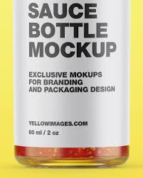 Chili Sauce Bottle Mockup In Bottle Mockups On Yellow Images Object Mockups