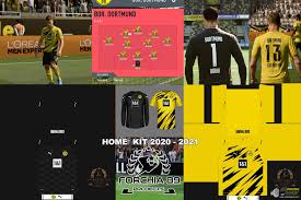 The bvb team set consists of 25 cards with embossed, printed autographs of the players, 4 special themed cards, 1 exclusive signal iduna park flenticular card. Borussia Dortmund Home Kits Pack 20 21 Fi Xx Fifa 20 At Moddingway