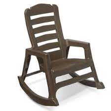 adams manufacturing stackable brown plastic frame rocking chair s with solid seat lowes com rocking chair plastic rocking chair patio rocking chairs
