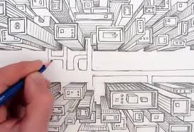 Birds know what the world looks like from 30,000 feet high; Comic Book Video Tutorials One Point Perspective Birds Eye View Of A City Jpg 1135 768 Perspektive Zeichnen Stadtzeichnung Fantasy Anime