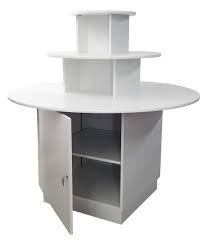 Three Tier Round Display Table With Storage Fixture Case Gift Shop Displays Store Fixtures Storage