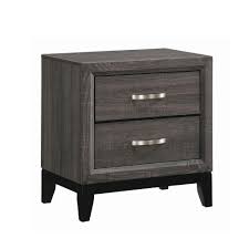 Coaster Home Furnishings Watson 2 Drawer Grey Oak Nightstand 212422 The Home Depot