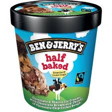 Zuerst decken wir mit guter alter schokolade und unwiderstehliche vanille alle grundlagen ab und gehen dann einen schritt weiter, indem wir mit knapp 20 sorten jede eisschüssel da draußen zufriedenstellen. Ben Jerry S Ice Cream Half Baked 465 Ml