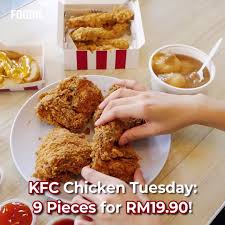 Taptaze tavuk etleri ve 11 baharatlı gizli tarif ile hazırlanan kentucky fried chicken parmak ısırtan (2kişilik) 2 kfc tavuk burger,4 kemiksiz çıtır,10 hotshots,4 soğan halkası, 2 küçük boy patates. Kfc Chicken Tuesday Rm19 90 For 9pcs Chicken Penang Foodie